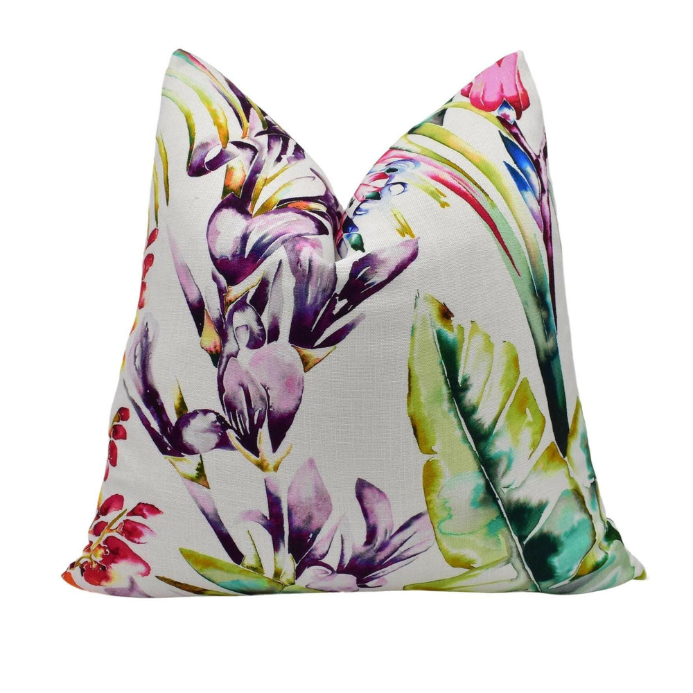 Harlequin - Paradise - Papaya / Flamingo / Apple - Dynamic Energetic Exotic Floral Designer Cushion Cover - Luxury Throw Pillow - Handmade.