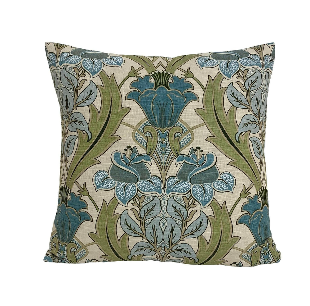 ILiv - Acanthus - Cornflower - Stunning Art Deco Designer Cushion Cover Home Decor Throw Pillow.