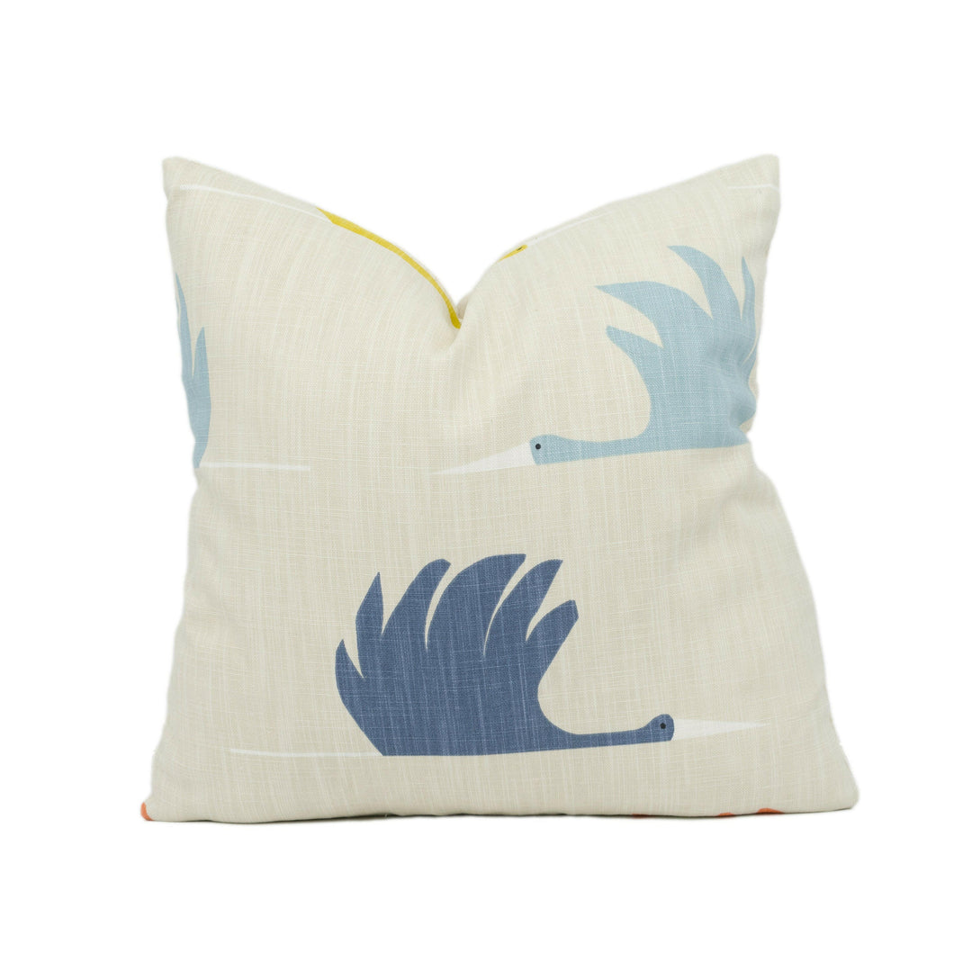 Scion - Colin Crane - Pink Grapefruit / Ink / Sky - Charming Colin Crane Cushion Cover - Handmade Throw Pillow - Designer Home Decor.