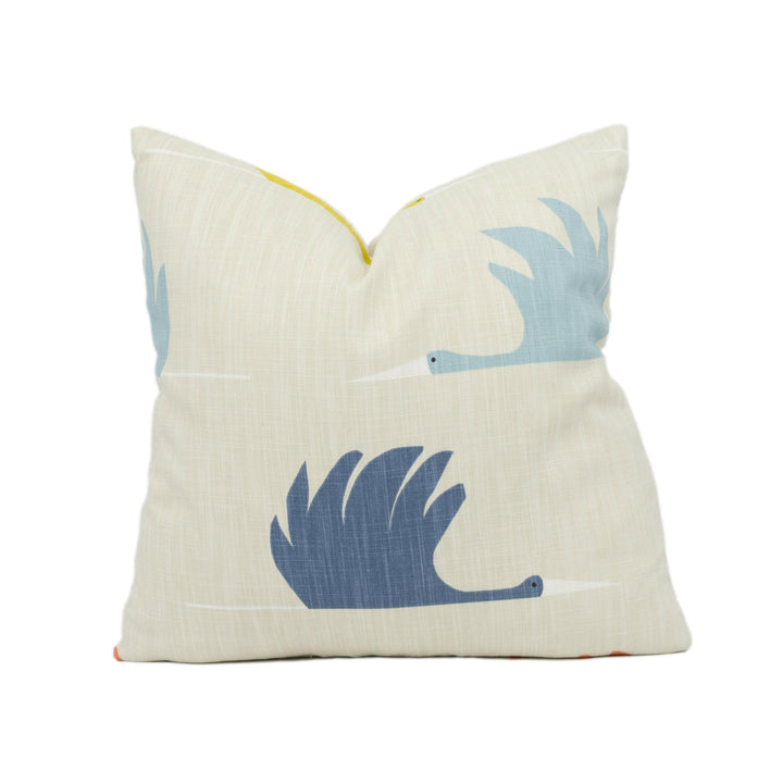 Scion - Colin Crane - Pink Grapefruit / Ink / Sky - Charming Colin Crane Cushion Cover - Handmade Throw Pillow - Designer Home Decor.