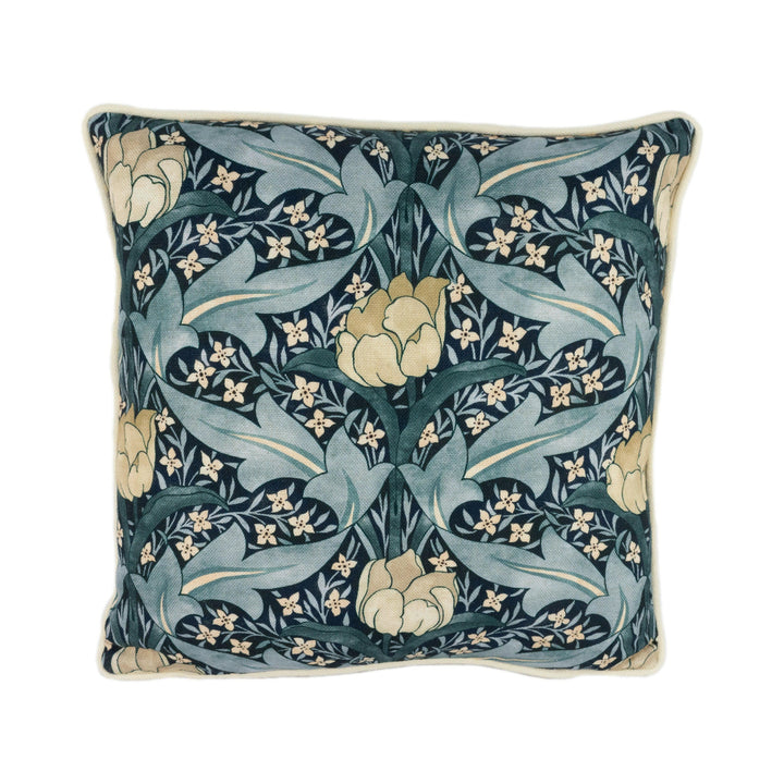 GP & J Baker - Tulip and Jasmine - Indigo / Ivory - Stunning Designer Cushion Cover Home Decor Throw Pillow.
