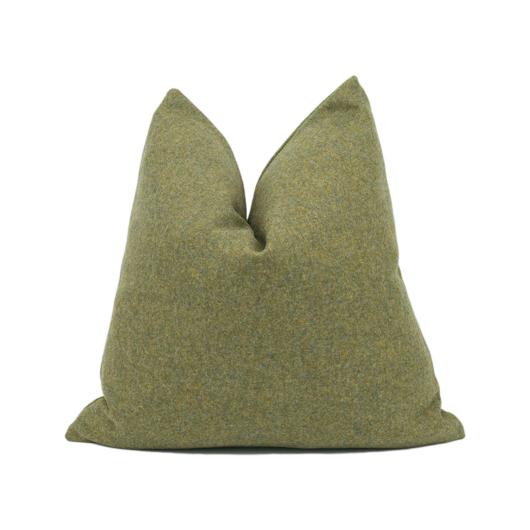 Abraham Moon - Earth - Fern - 100% Wool Cushion Cover - Designer Plaid Pillow Cover - Handmade Custom Abraham Moon Pillow.