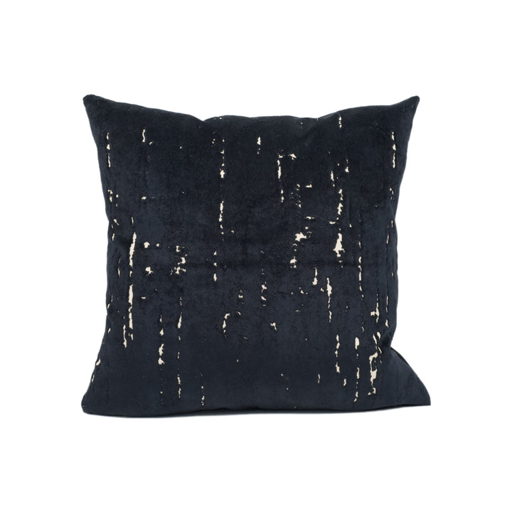 Clarke &amp; Clarke - Aurora - Ebony -  Stunning Plush Modern Abstract Velvet Cushion Cover - Black Beige Textured Designer Velvet Pillow