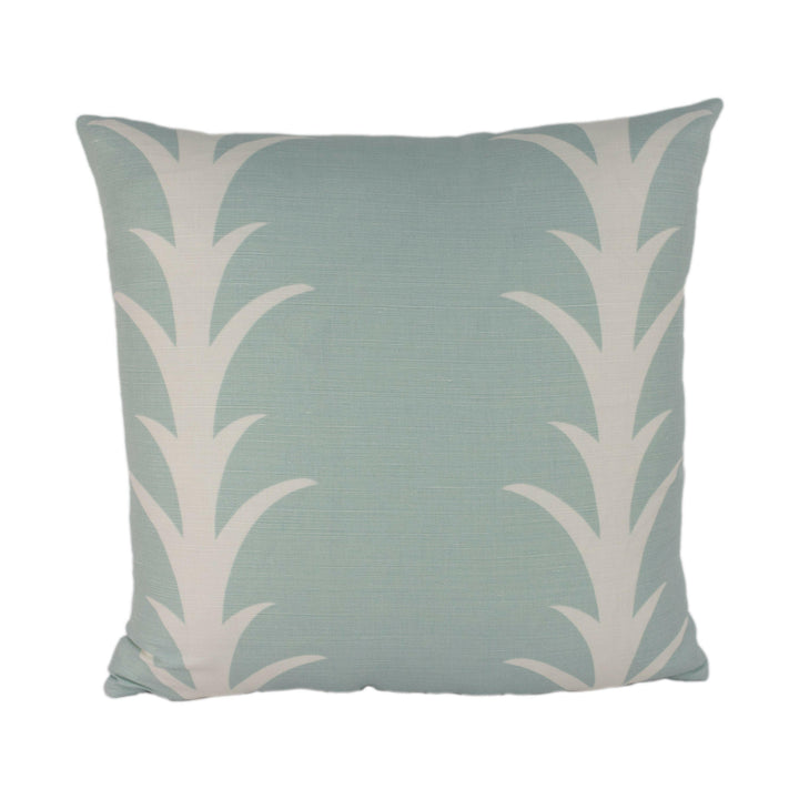 Schumacher - Acanthus Stripe - Sky - Elegant Stylized Striped Designer Cushion Cover - Handmade Throw Pillow Designer Home.