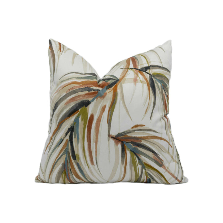 Harlequin - Alvaro - Harissa / Jute / Jet - Fresh Colourful Floral Designer Cushion Cover - Luxury Palm Tree Pillow Cover - Painterly Pillow.