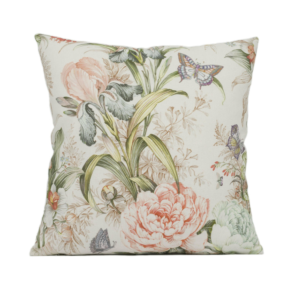 Prestigious - Hot House - Peach Blossom - Whimsical Floral Cushion Cover - Handmade Throw Pillow - Designer Home Décor.