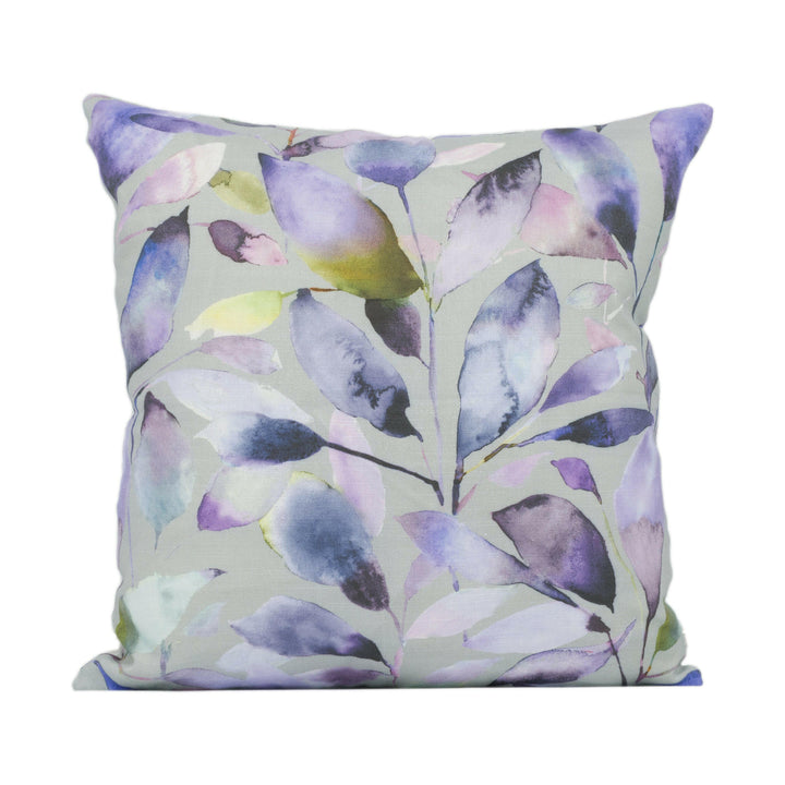 Voyage - Brympton - Heather Duck Egg - Wonderful Leaf Design Cushion Cover Handmade Throw Pillow Designer Home Décor.