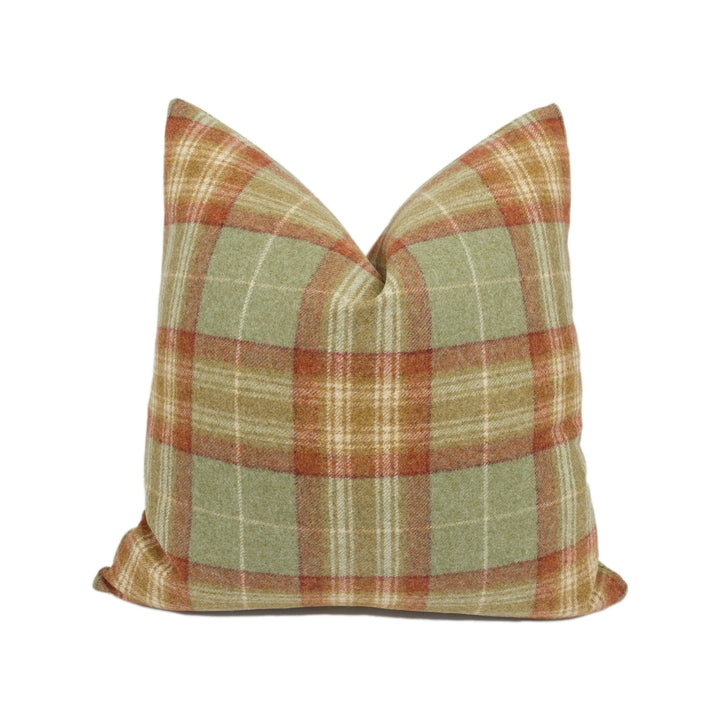 Abraham Moon - Threshfield - Agate - 100% Wool Cushion Cover - Designer Plaid Pillow Cover - Handmade Custom Abraham Moon Pillow.