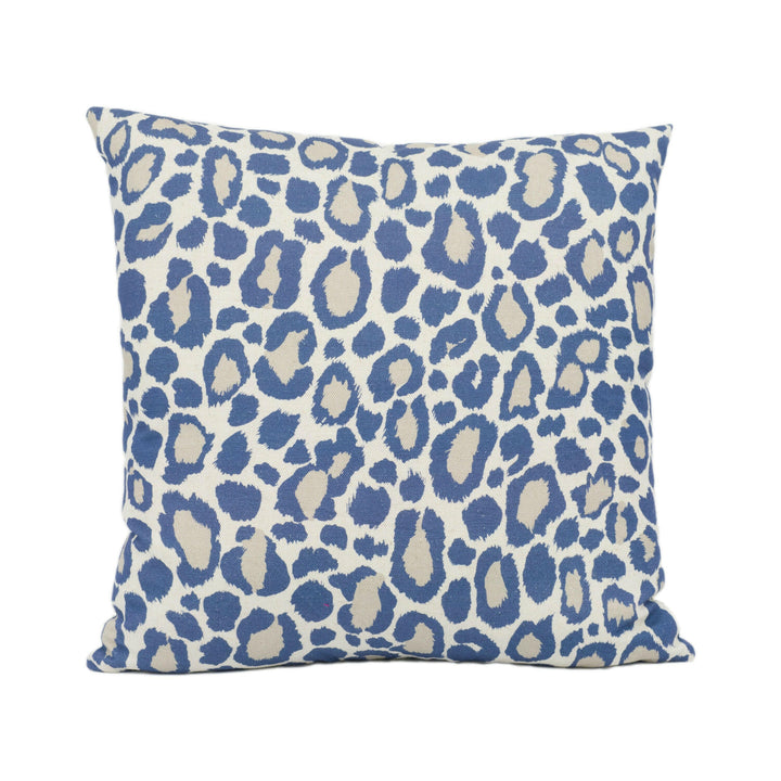 Anna French x Thibaut - African Leopard - Navy -  Stunning Modern Animal Print Cushion Cover Throw Pillow Designer Home Décor.