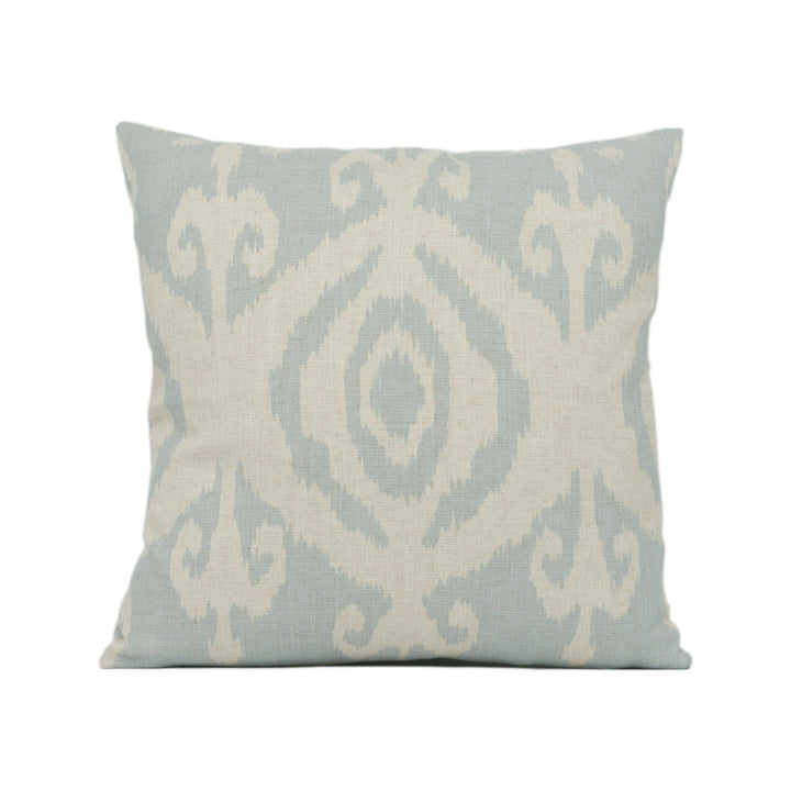 Andrew Martin - Volcano - Powder - Bold Vibrant Ikat Print Cushion Cover - Handmade Throw Pillow Designer Home Décor.