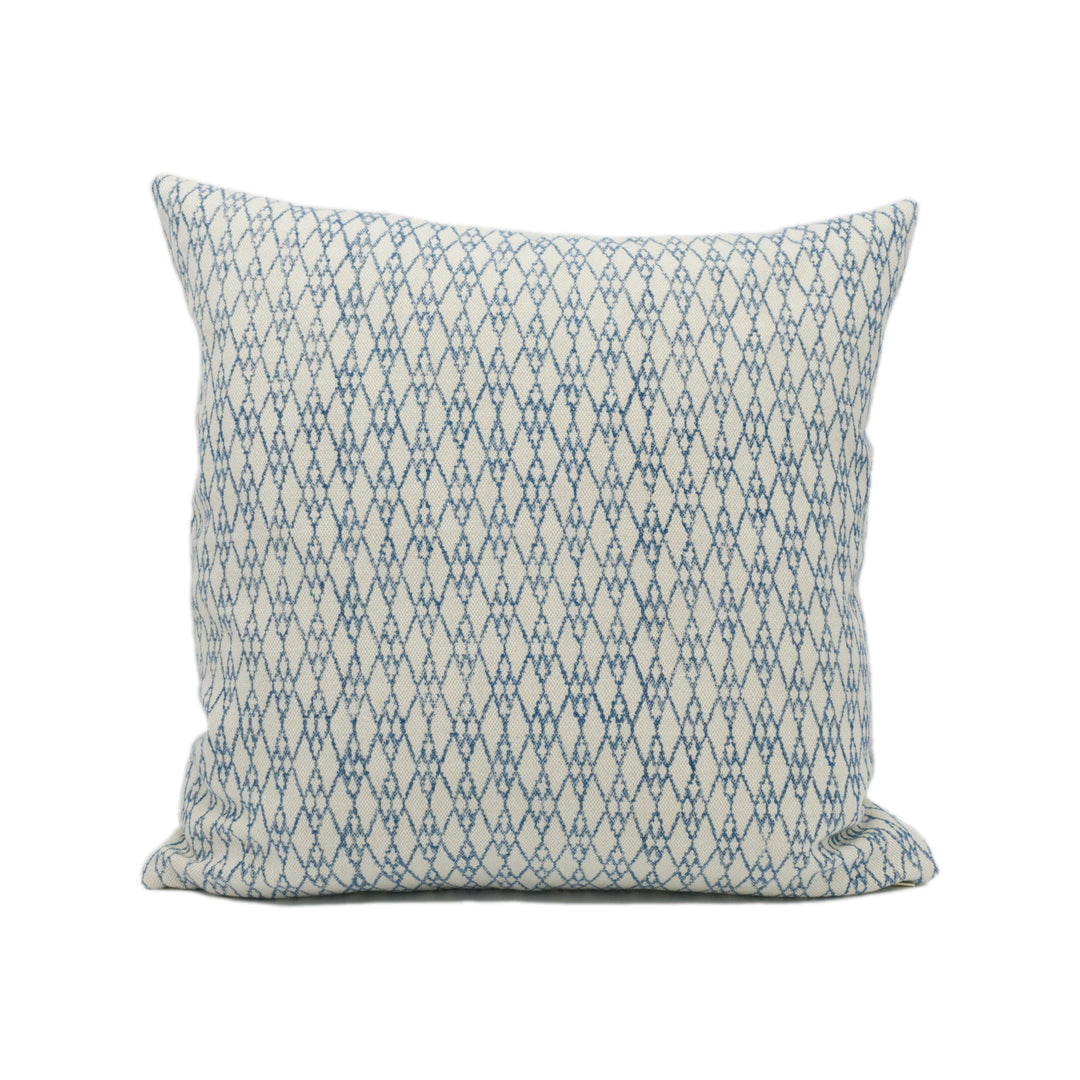 GP &amp; J Baker - Madron - Indigo - Hand Block Printed Geometric Cushion Cover - Handmade Throw Pillow - Designer Home Décor