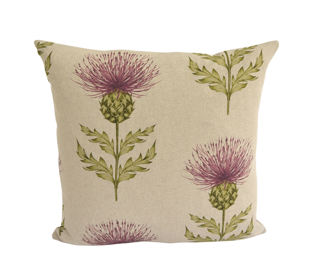Voyage - Blair - Berry - Lovely Thistle Cushion Cover Throw Pillow Designer Home Decor.