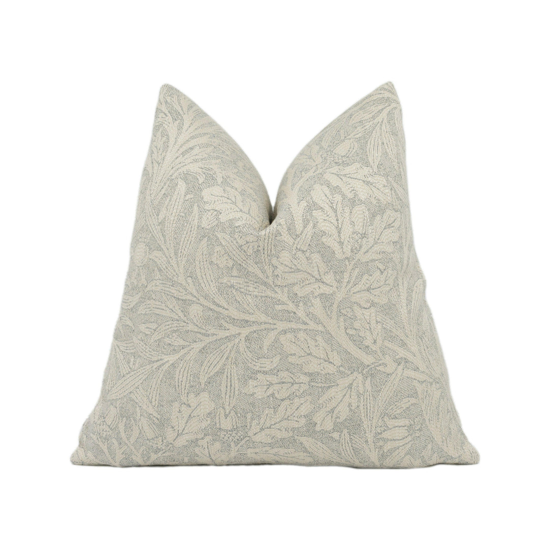 William Morris - Morris Acorn - Mineral - Classic English Designer Cushion Cover Handmade Woven Throw Pillow Home Décor.