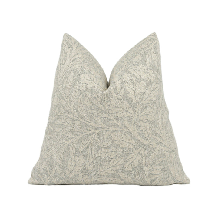 William Morris - Morris Acorn - Mineral - Classic English Designer Cushion Cover Handmade Woven Throw Pillow Home Décor.