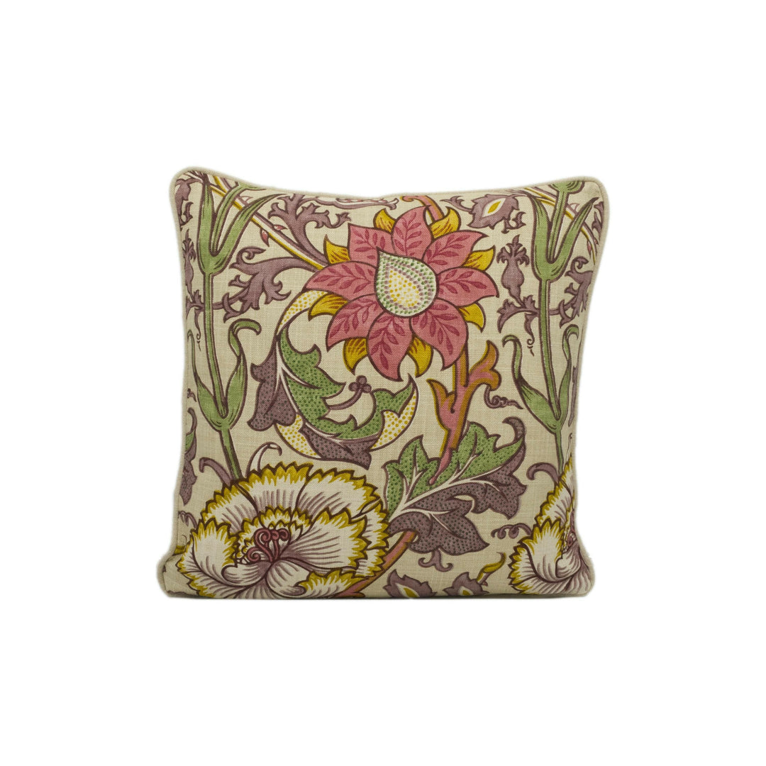 William Morris - Pink &amp; Rose - Manilla / Wine - Cushion Cover Throw Pillow Designer Home Decor.