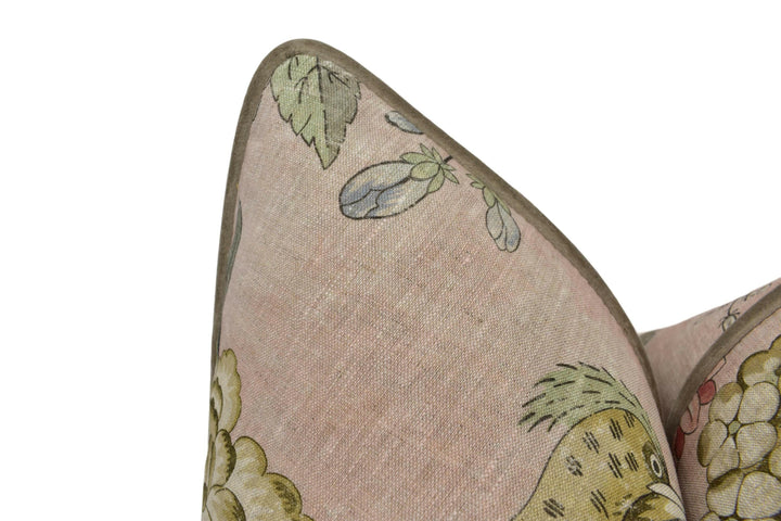 Anna French x Thibaut - Villeneuve - Blush - Antique Avant Garde Bird Designer Cushion Cover - Luxury Throw Pillow - Handmade Home Decor.