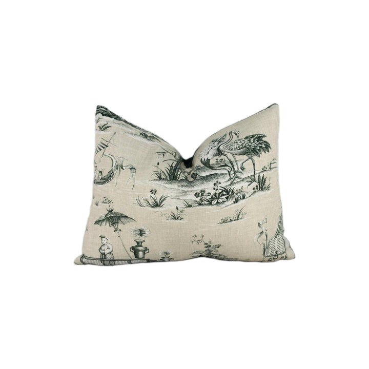 Thibaut - Cheng Toile - Beige / Black - Stunning Designers Cushion Cover Home Decor Throw Pillow.
