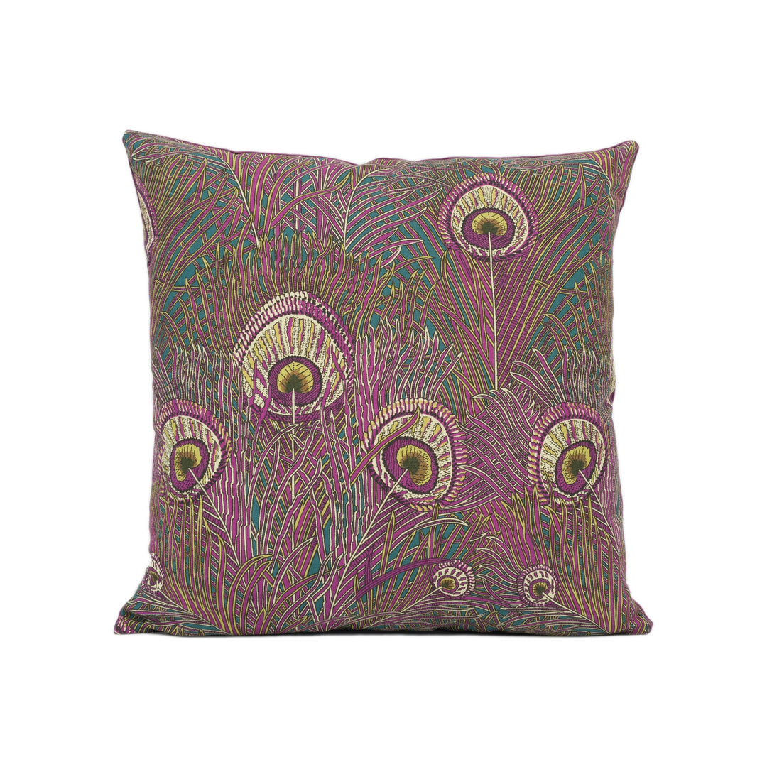 Liberty Art - Hera - Anemone - Stunning Peacock Feather Handmade Cushion Cover Throw Pillow Home Décor.