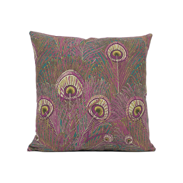 Liberty Art - Hera - Anemone - Stunning Peacock Feather Handmade Cushion Cover Throw Pillow Home Décor.