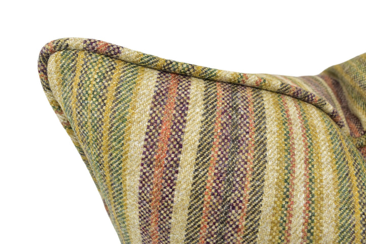 Abraham Moon - Burleigh - Olive -  100% Wool Cushion Cover - Designer Plaid Pillow Cover - Handmade Custom Abraham Moon Pillow.