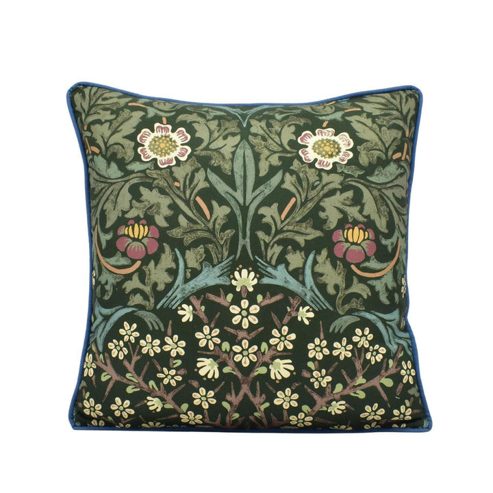 William Morris - Blackthorn - Green - Spectacular Classic Morris Handprint Style Designer Cushion Cover - Luxury Throw Pillow Handmade Home.