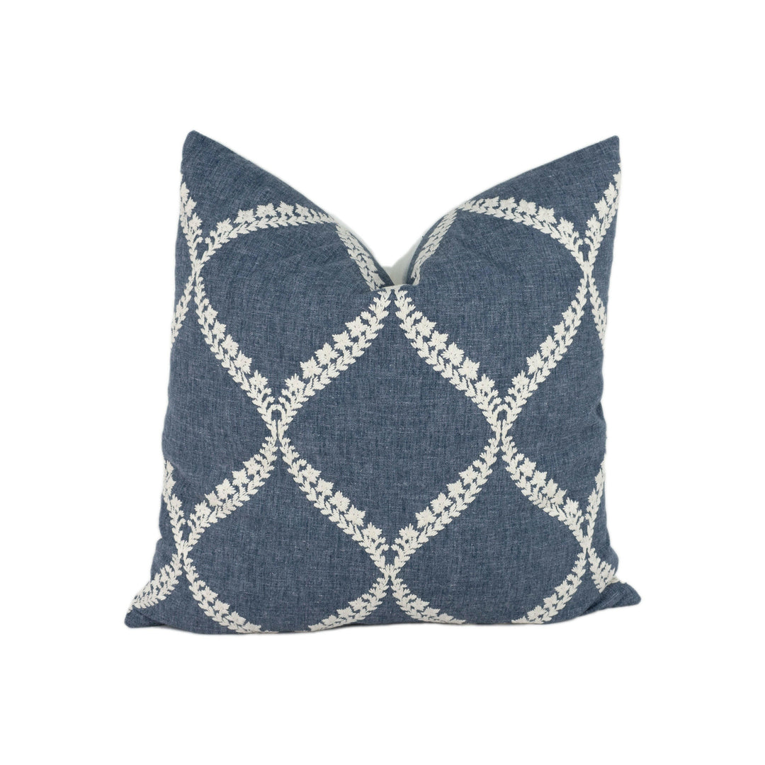 Sanderson - Dalby - Indigo - Stunning Designer Cushion Cover Throw Pillow Designer Home Decor.