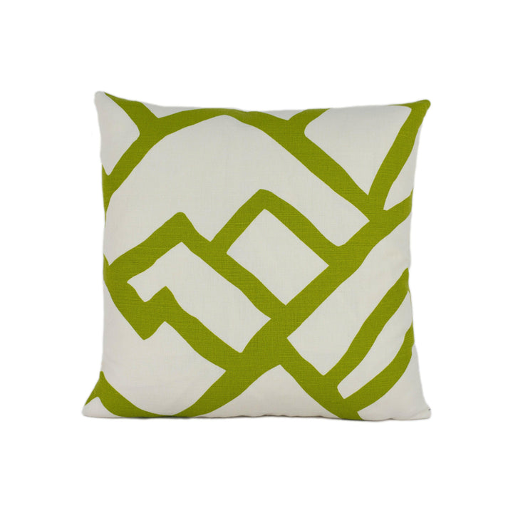 Schumacher - Zimba - Soft Chartreuse - Stylish Graphic Avant Garde Designer Cushion Cover - Handmade Throw Pillow - Luxury Home Decor.