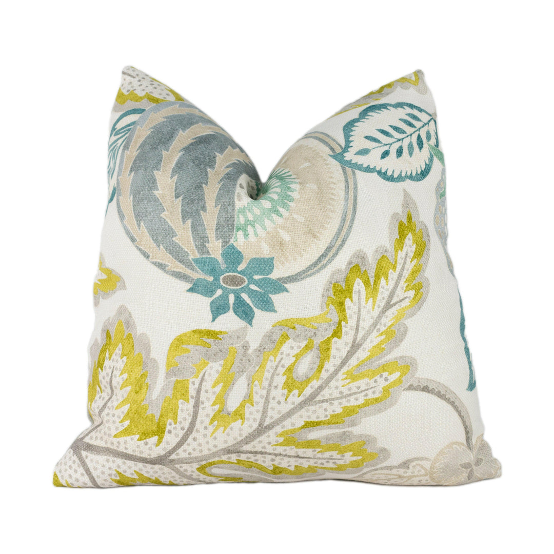 Sanderson - Cantaloupe - Sumac / Sage - Cushion Cover Throw Pillow Designer Home Decor.