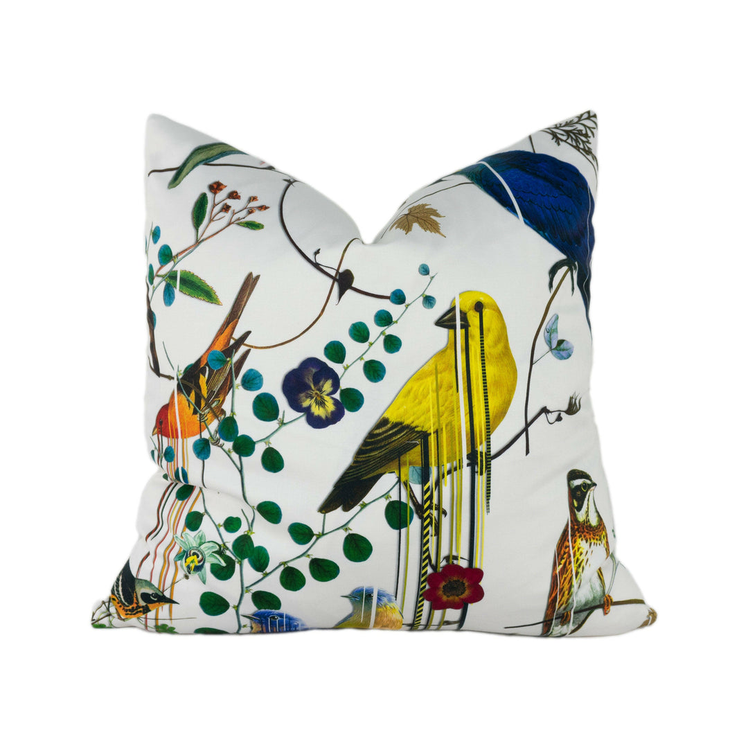 Christian Lacroix for Designers Guild - Birds Sinfonia - Perce Neige - Expressive Bird Iconic Designer Cushion Cover - Luxury Throw Pillow.