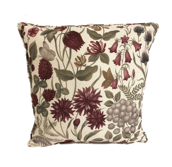 Iliv - Hawkswick -  Bordeaux - Cushion Cover Pillow Throw Beautiful Fabric Self Piped.