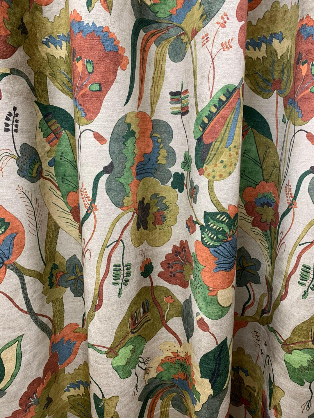 G P & J Baker - California Velvet Fabric - BP10813/4 - Red/Cream -curtains/drapes - Stunning Designer Fabric.