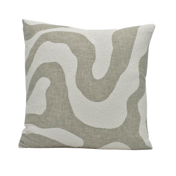 Prestigious Textiles - Sigrid - Frost - Groovy Designer Cushion Cover - Scandi Throw Pillow - Custom Pillow Cover - Abstract Wavy Cushion.
