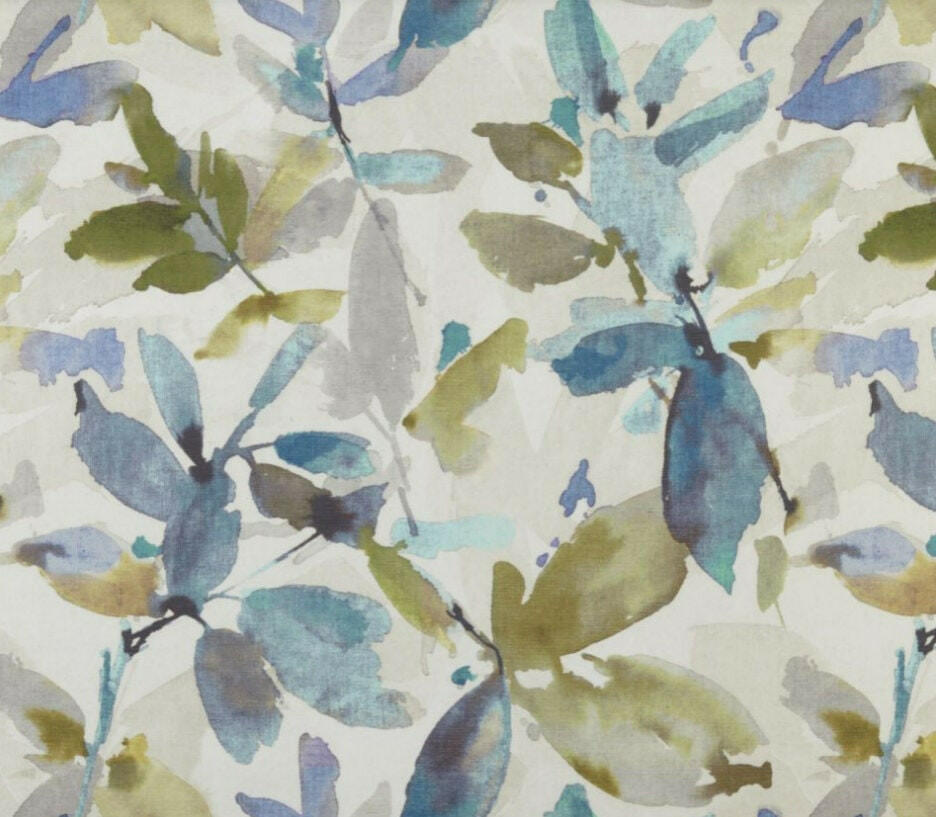 Prestigious - Azzuro - Lagoon - Abstract Faux Suede Floral Cushion Cover - Handmade Throw Pillow Designer Home Decor.