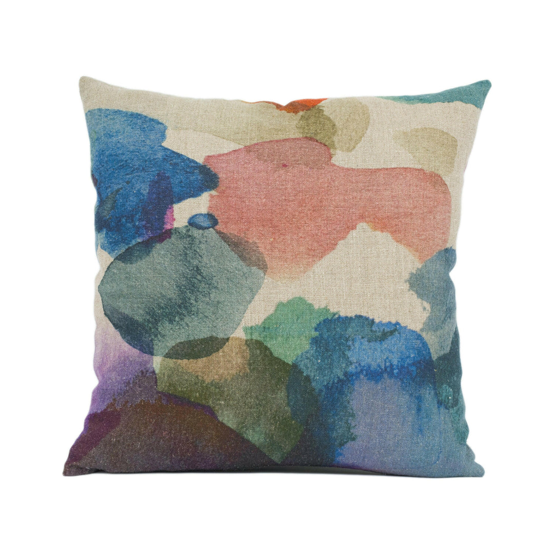 Bluebellgray - Big Archie - Linen - Stunning Watercolour Cushion Cover Handmade Throw Pillow Designer Home Décor.