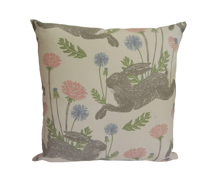 Clarke & Clarke x Studio G - March Hare - Pastel - Stunning Rabbit Cushion Cover Throw Pillow Designer Home Decor.
