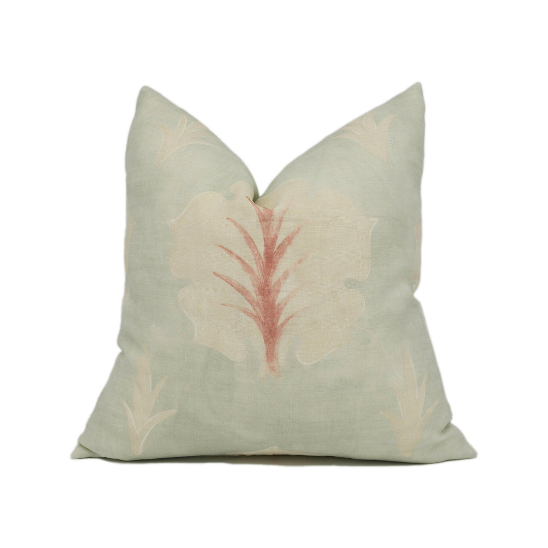 Zoffany - Cinquefoils - Norsk Blue - Classic Acanthus Leaf Design Cushion Cover - Handmade Throw Pillow - Designer Home Décor.