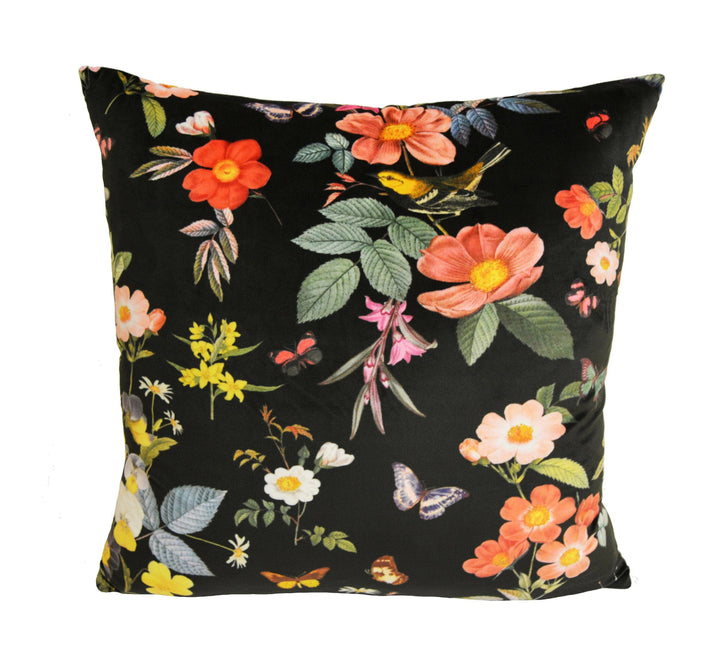 Clarke &amp; Clarke - Ava Velvet - Black - Velvet Cushion Cover Throw Pillow Designer Home Decor.