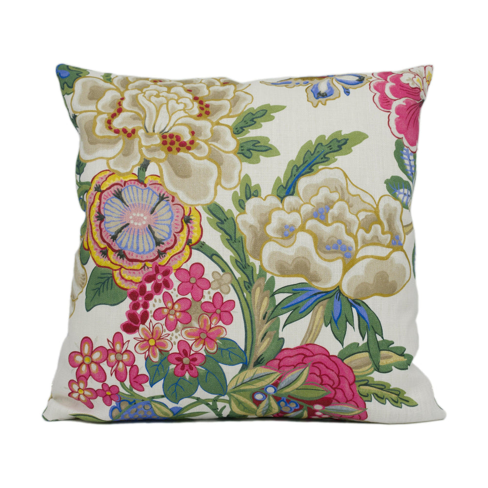 Sanderson - Emperor Peony - Lotus Pink - Chinese Inspired Classic Floral Cushion Cover - Handmade Throw Pillow - Designer Home Décor.