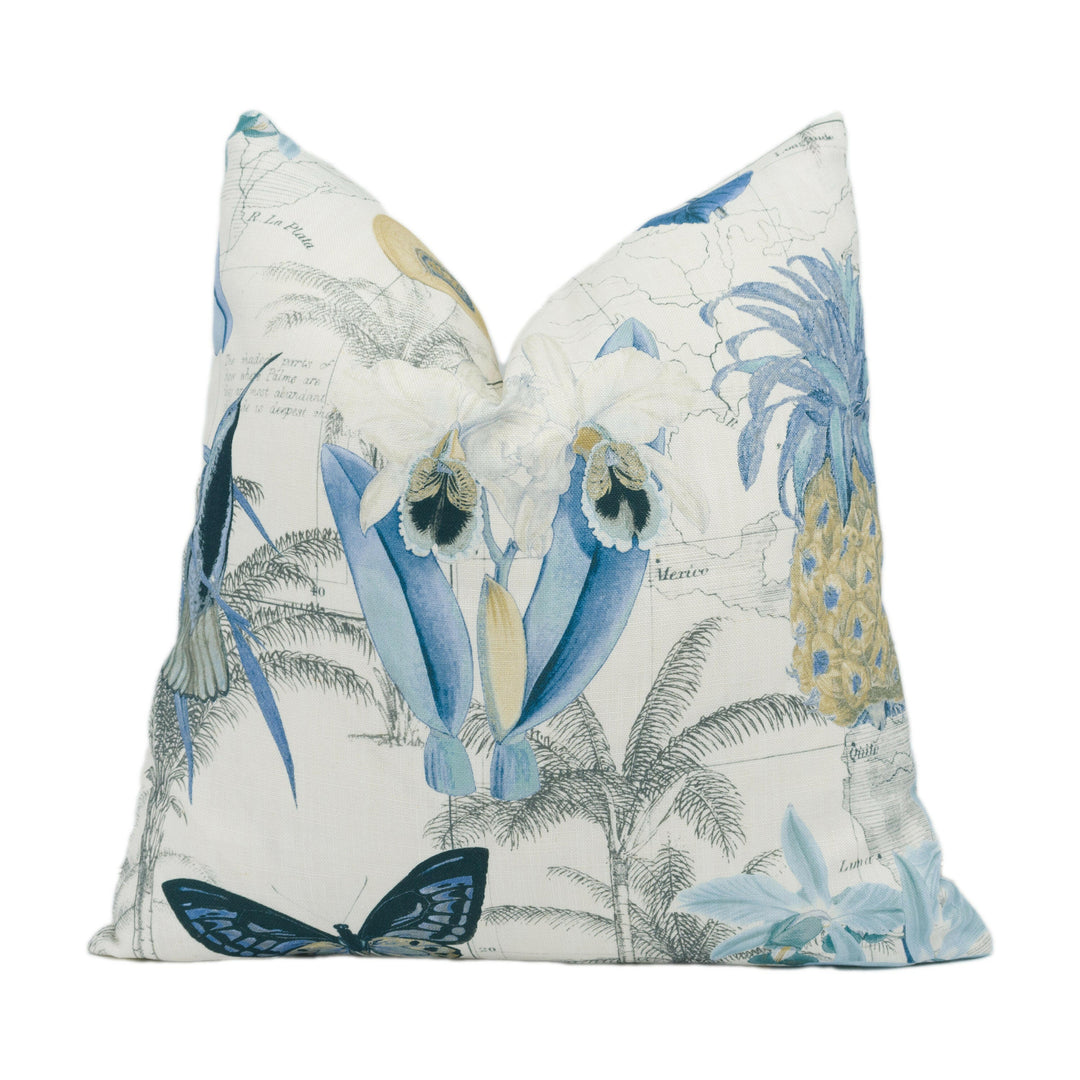 GP & J Baker - Orinoco - Blue - Stunning Handmade Designer Cushion Cover Home Décor Throw Pillow.