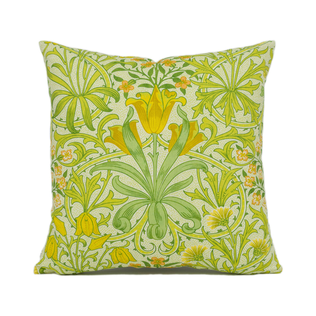 Ben Pentreath for William Morris - Woodland Weeds - Sap Green - Floral Cushion Cover - Handmade Throw Pillow - Designer Home Décor.