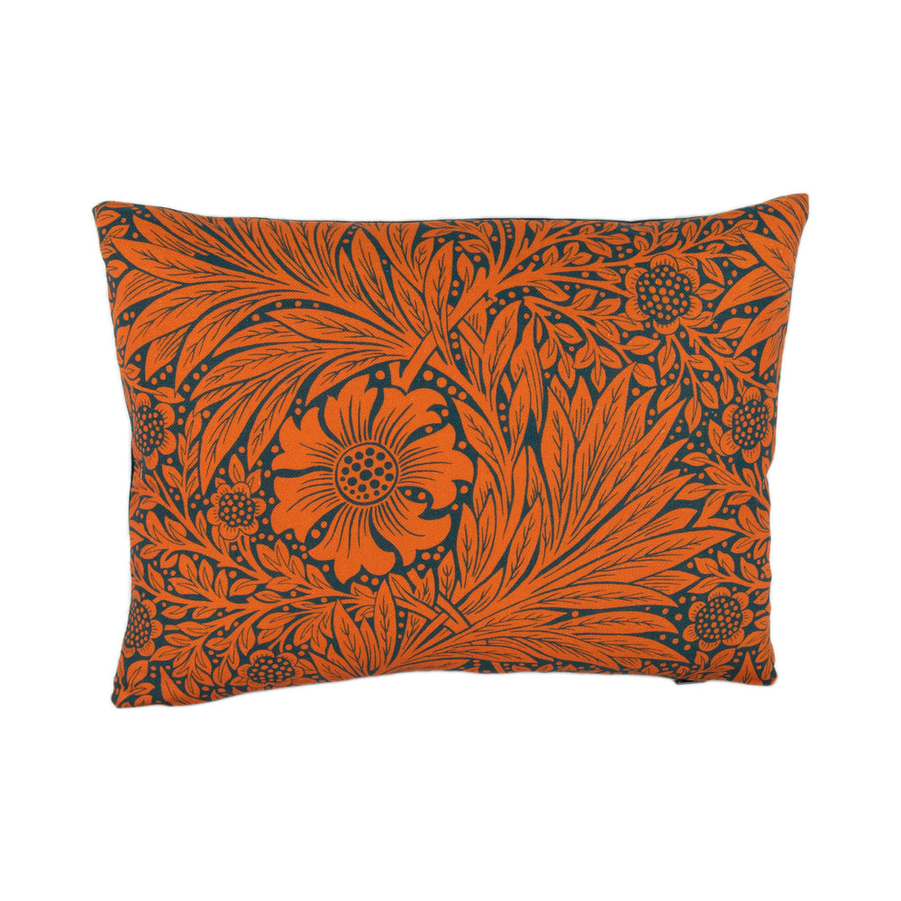 William Morris - Marigold - Navy / Burnt Orange - Cushion Cover Throw Pillow Designer Home Decor.