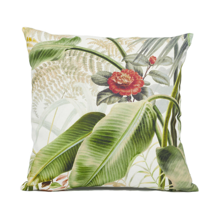 Zoffany - Paradise Row - Evergreen - Exotic Tropical Floral Cushion Cover - Handmade Throw Pillow - Designer Home Décor.