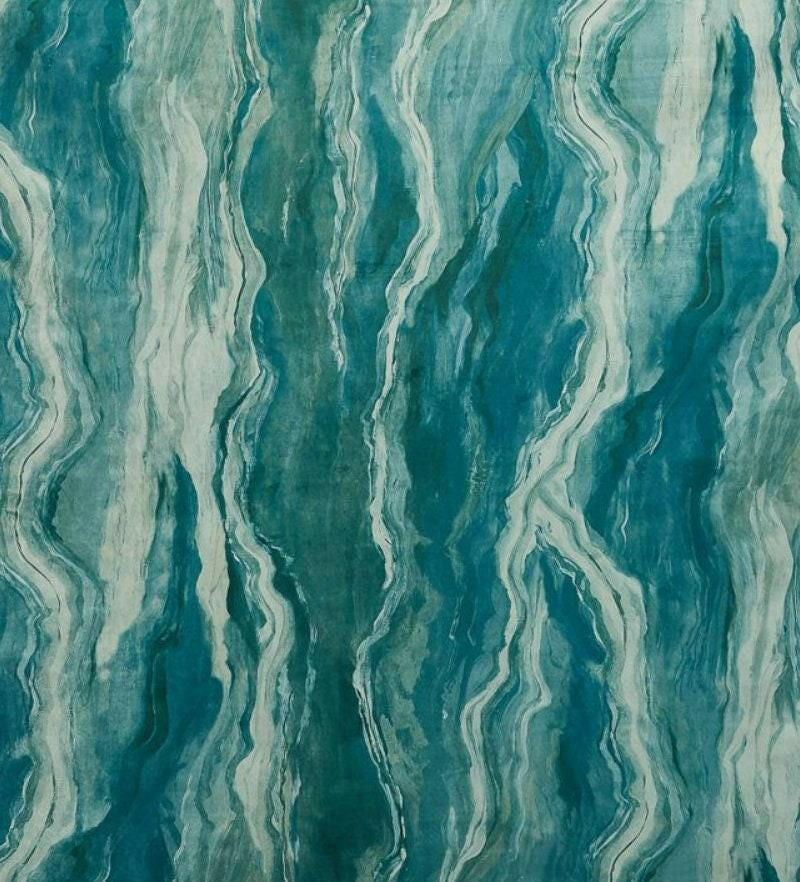 Prestigious - Lava - Teal - Marbled & Metallic Luxurious Velvet Cushion Cover - Handmade Throw Pillow Designer Home Decor.