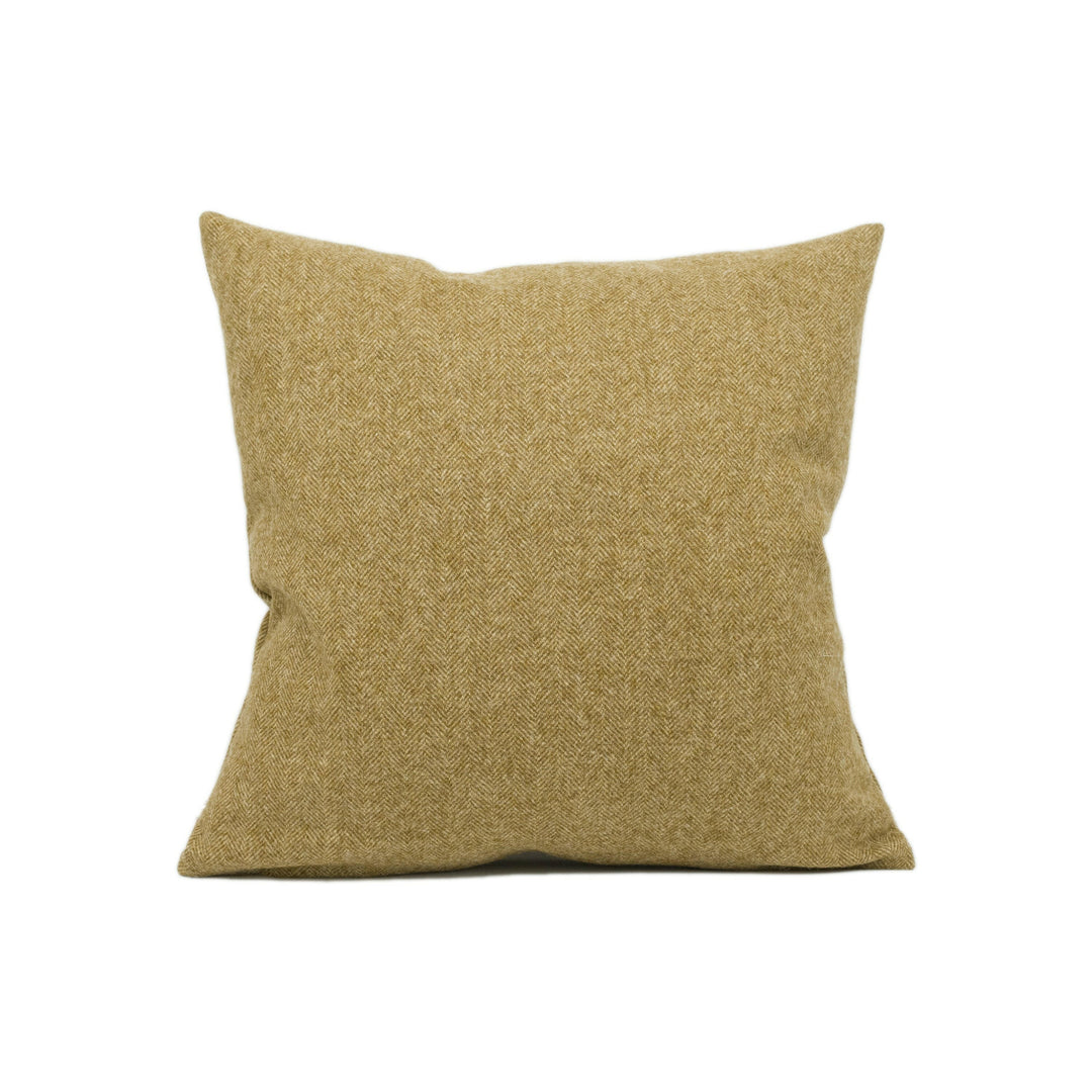 Abraham Moon - Deepdale - Natural - 100% Wool Cushion Cover - Designer Plaid Pillow Cover - Handmade Custom Abraham Moon Pillow.