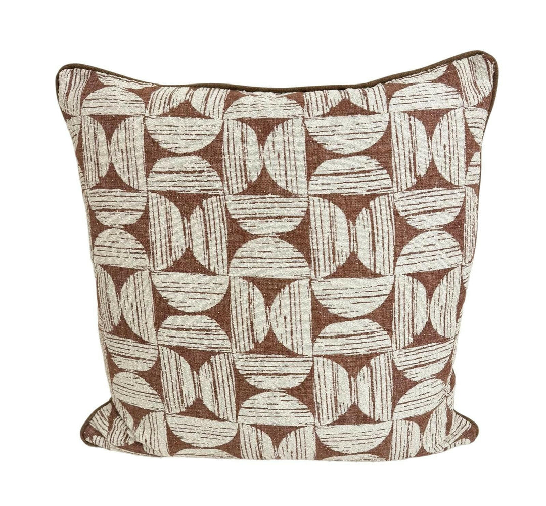 Prestigious - Axel - Sandstone - Geometric Jacquard Cushion Cover - Handmade Throw Pillow Designer Home Decor.
