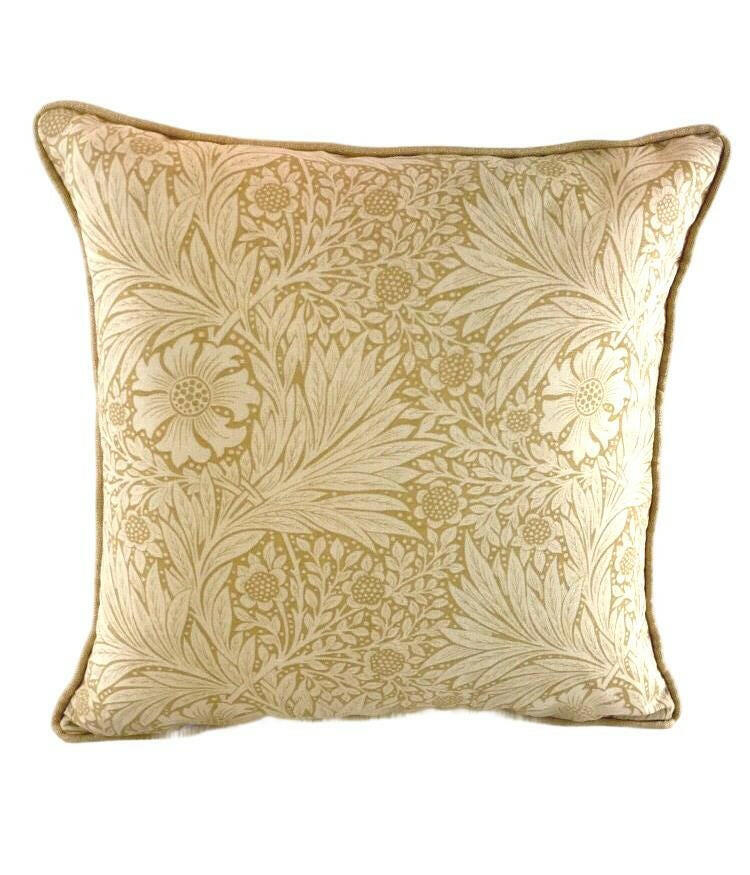 William Morris - Marigold - Lichen / Cowslip - Cushion Cover Throw Pillow Designer Home Decor.