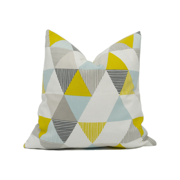 Clarke & Clarke x Studio G - Brio - Mineral - Colourful Geometric Cushion Cover - Handmade Throw Pillow - Designer Home Décor
