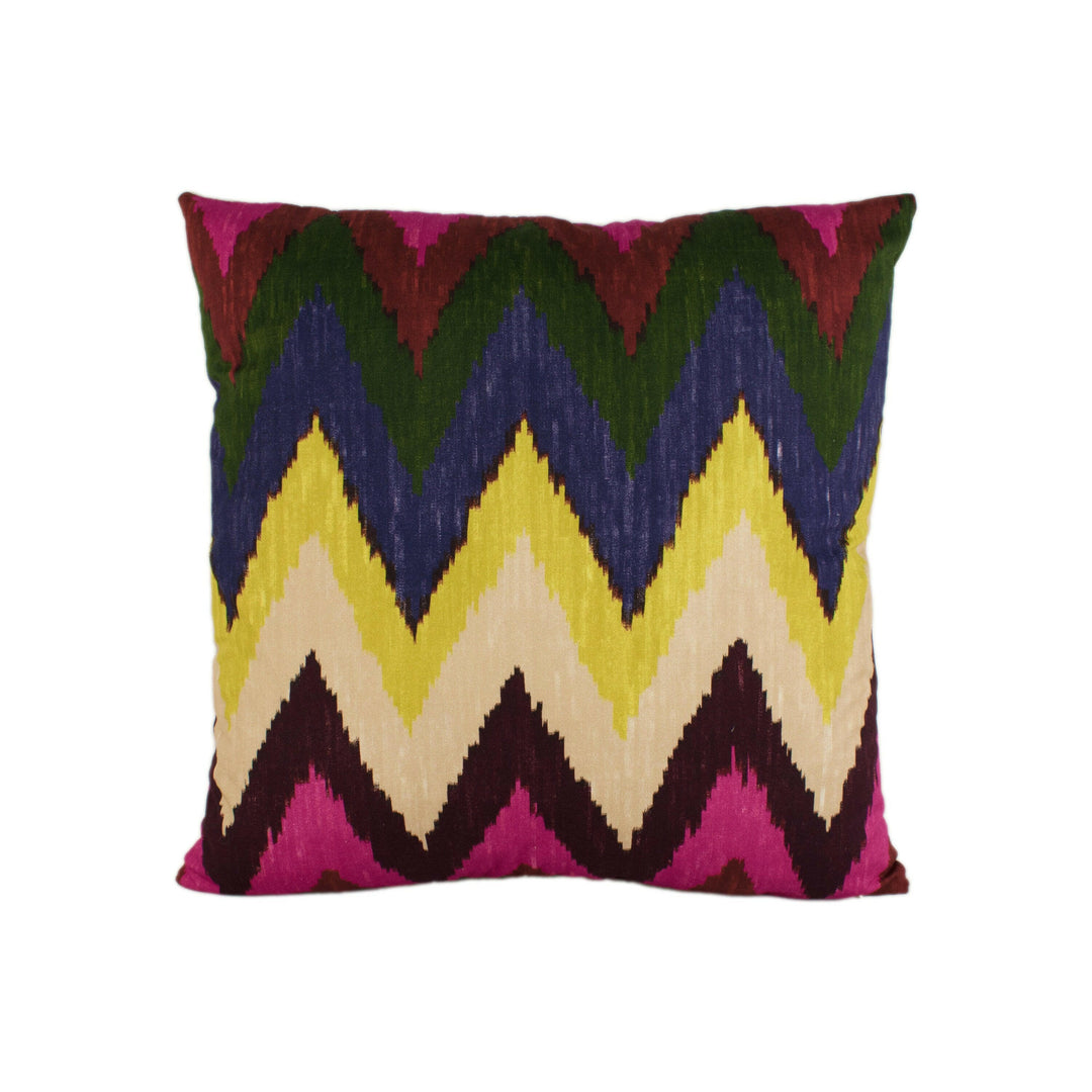 Martyn Lawrence Bullard for Schumacher - Adras Ikat - Jewel - Stylish Ottoman Chic Cushion Cover - Handmade Throw Pillow - Home Decor.