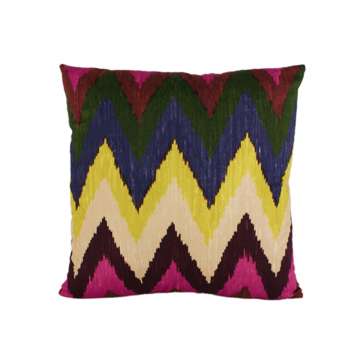 Martyn Lawrence Bullard for Schumacher - Adras Ikat - Jewel - Stylish Ottoman Chic Cushion Cover - Handmade Throw Pillow - Home Decor.