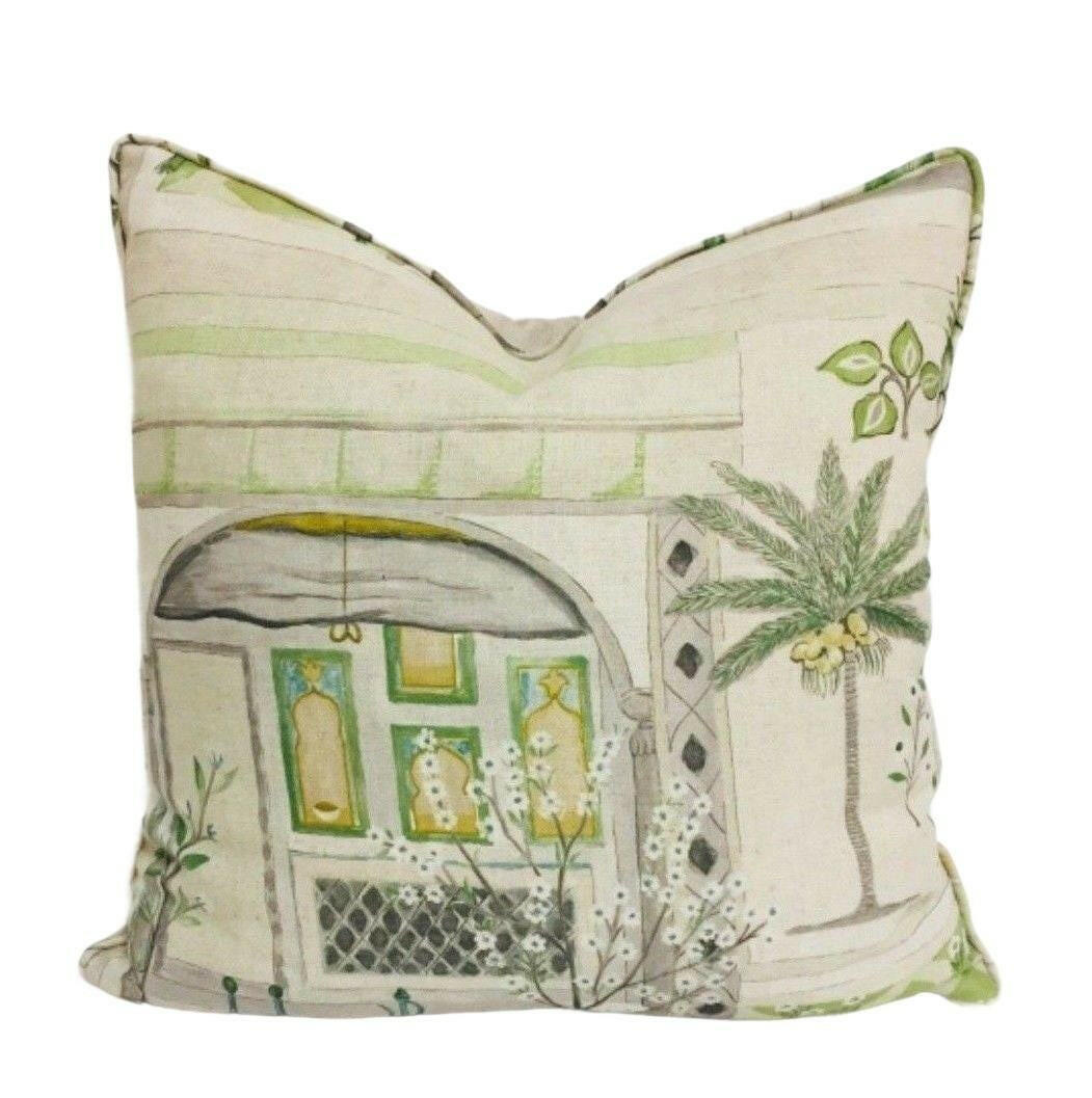 Sanderson - Sultans Garden - Garden Green - Paradise Persian Garden Designer Cushion Cover - Luxury Throw Pillow - Handmade Home Decor.